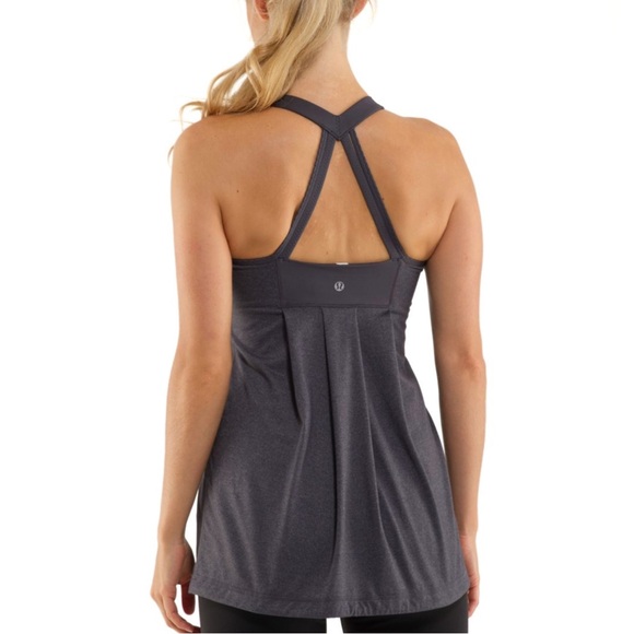 Lululemon Power Technique Tank Coal Built In Bra - Picture 2 of 7